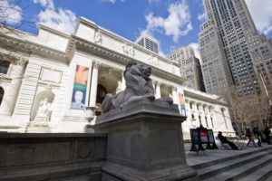 New York Public Library entrance